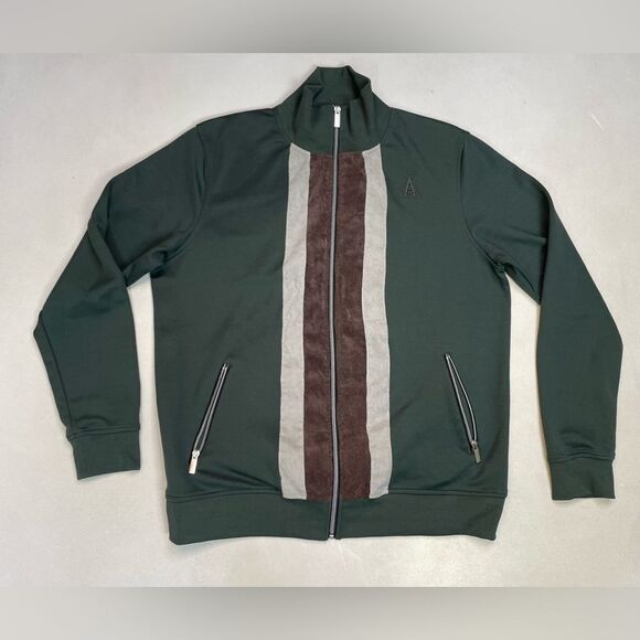 ANERKJENDT Full Zip Track Jacket Men Large Green - Picture 1 of 7